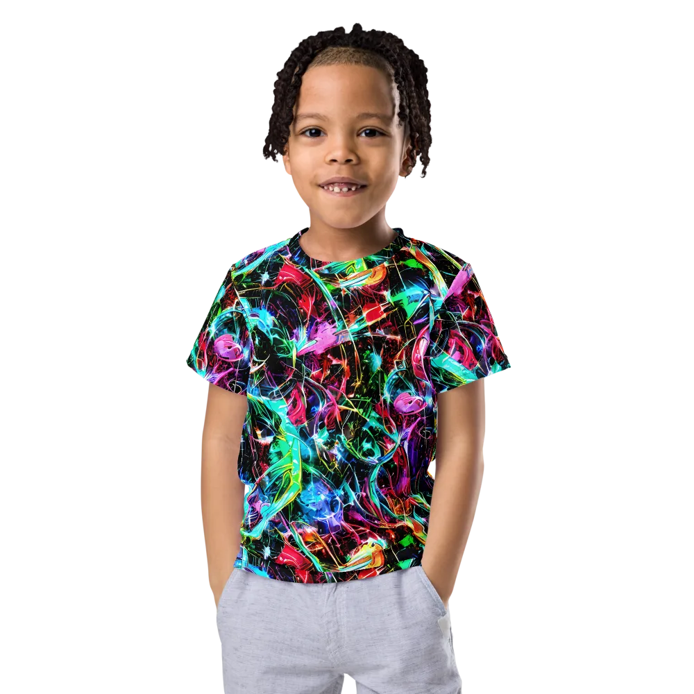 Futuristic Fever on Kids Crew Neck T-Shirt — Front