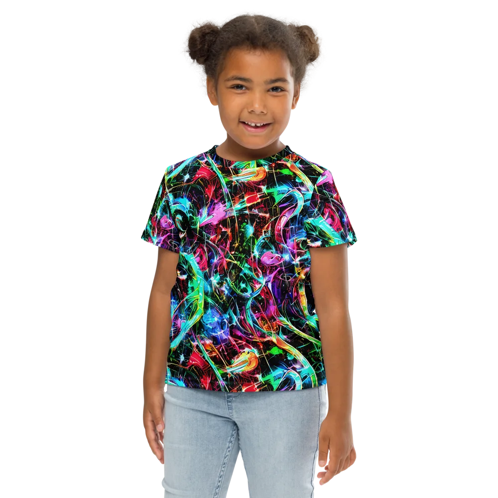 Futuristic Fever on Kids Crew Neck T-Shirt — Front