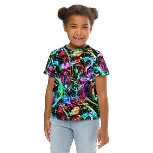 Futuristic Fever on a Kids Crew Neck T-Shirt