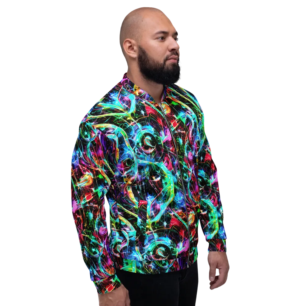 Futuristic Fever on Bomber Jacket — Right
