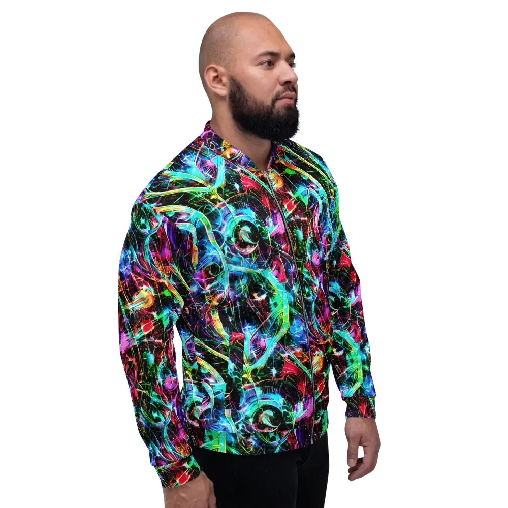 Futuristic Fever on Bomber Jacket — Right