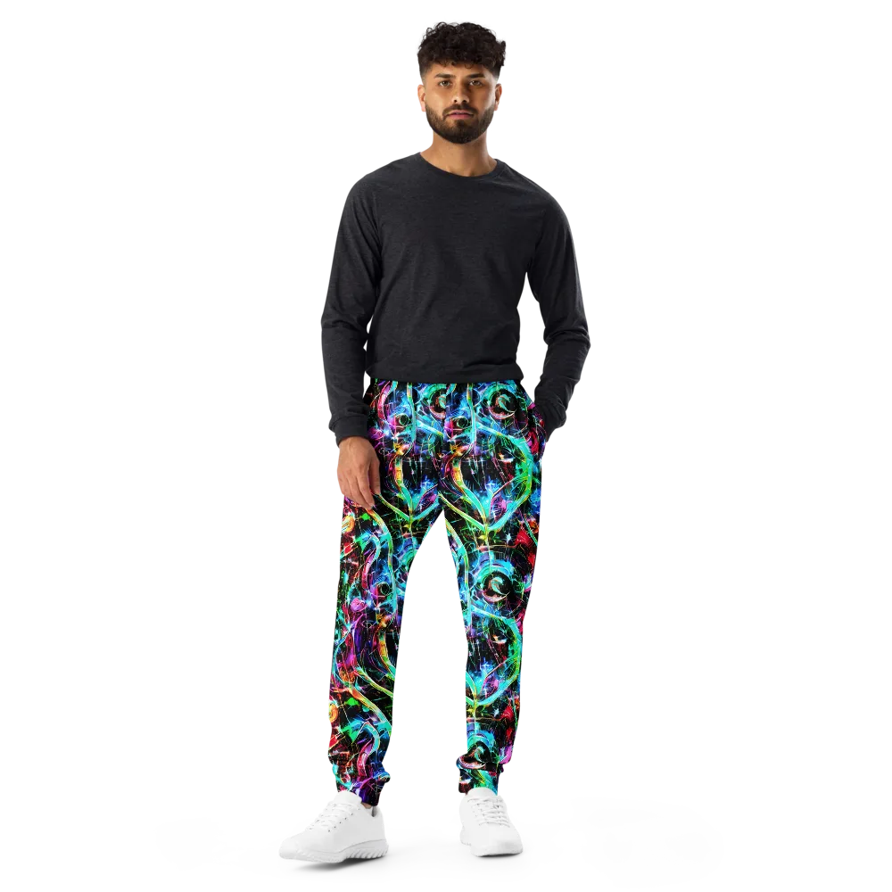 Futuristic Fever on Men's Joggers — Front