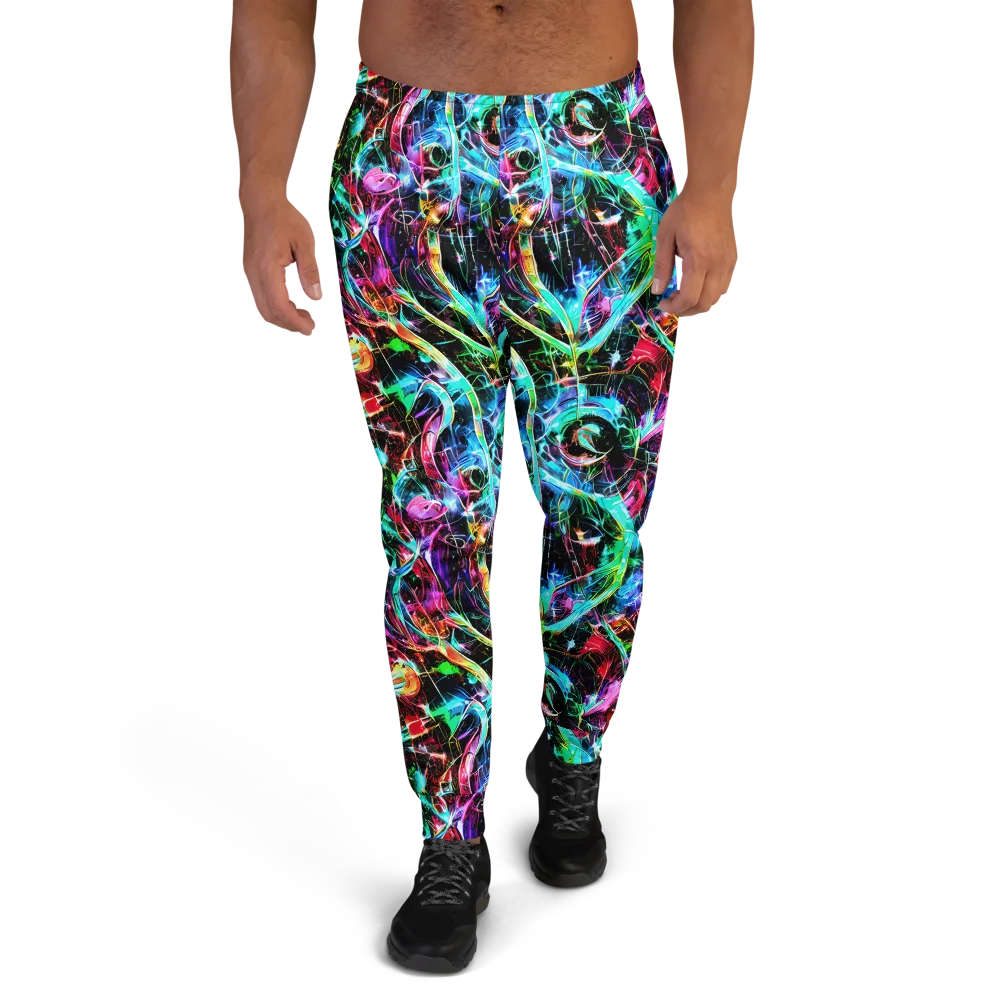 Futuristic Fever on Men's Joggers — Front