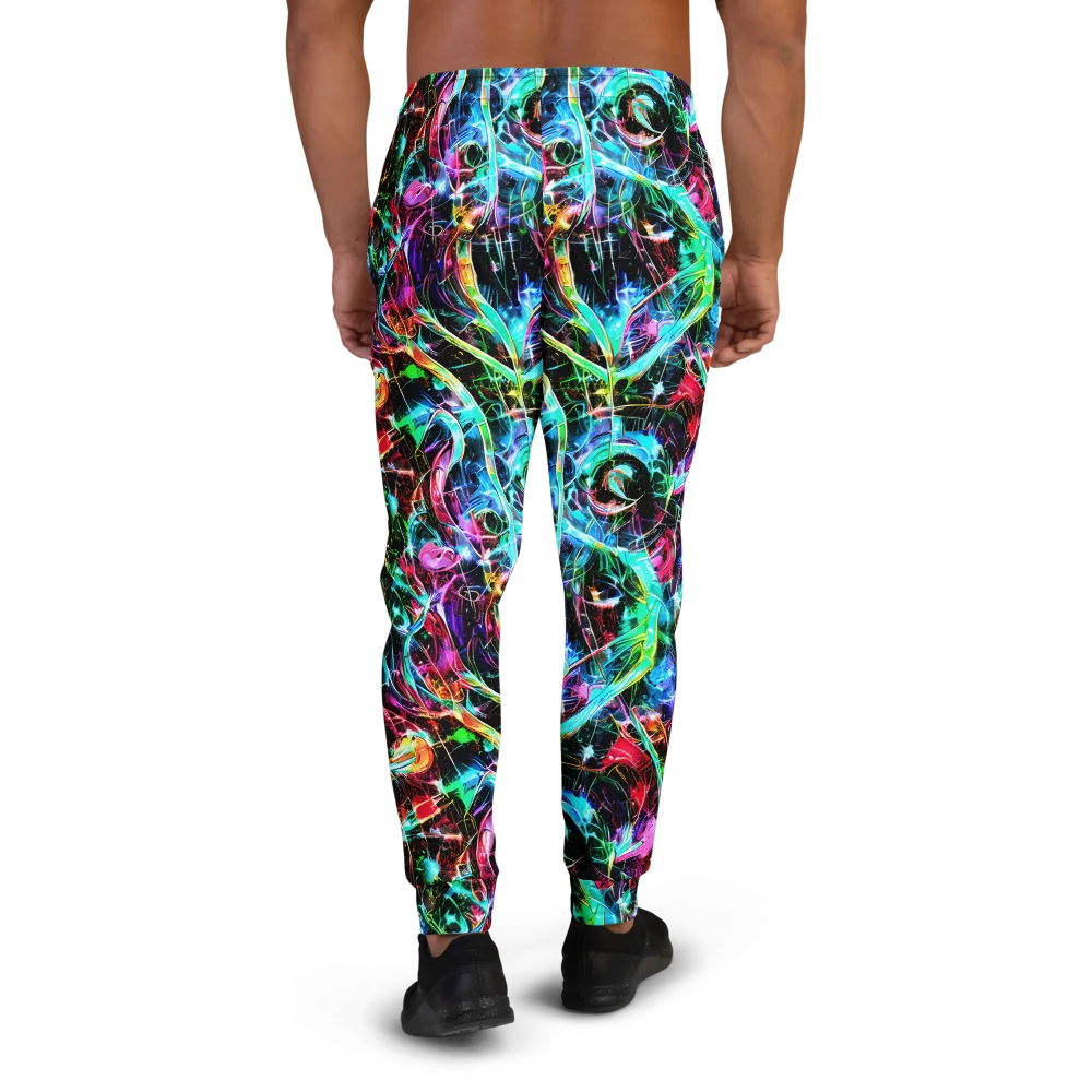 Futuristic Fever on Men's Joggers — Back
