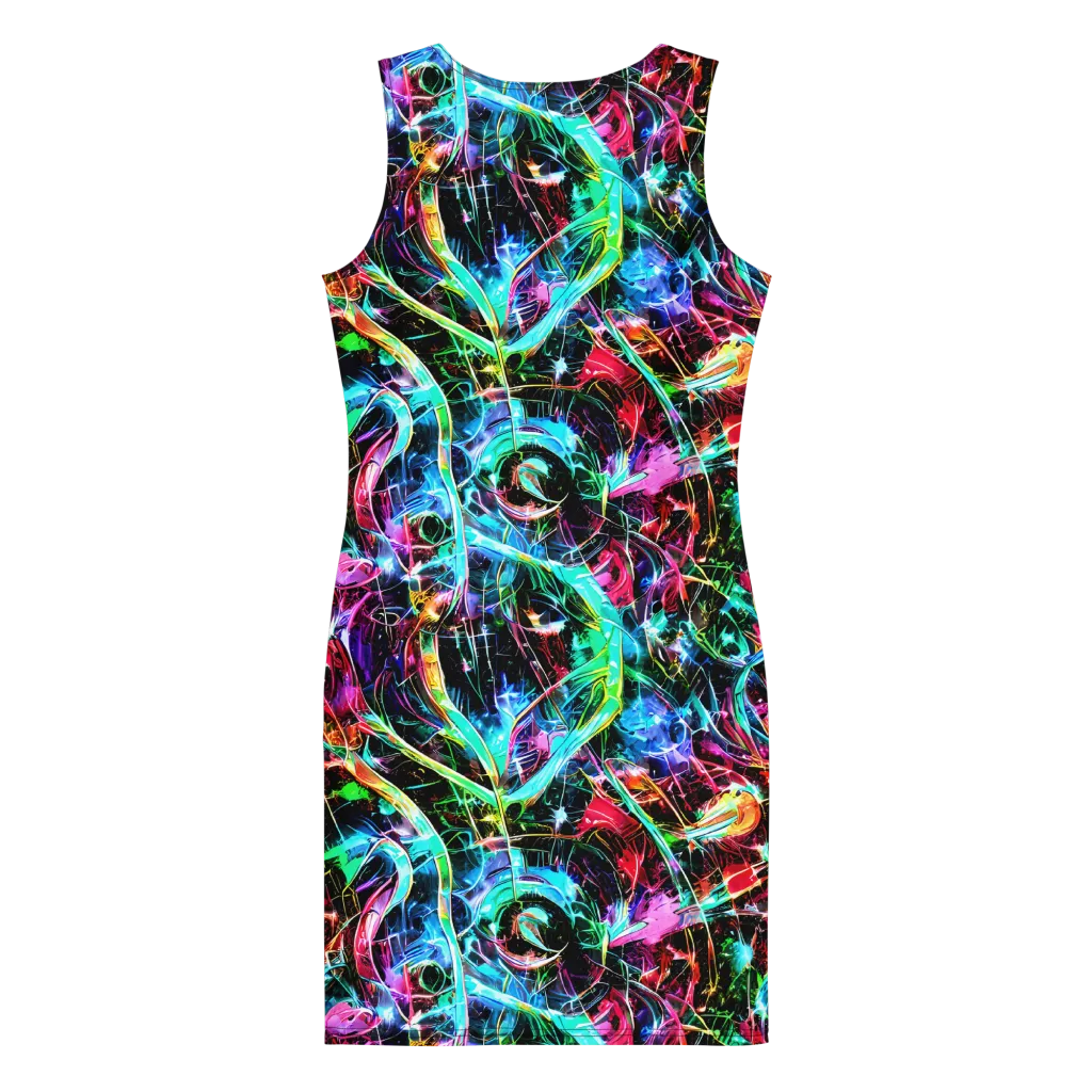 Futuristic Fever on Bodycon Dress — Back