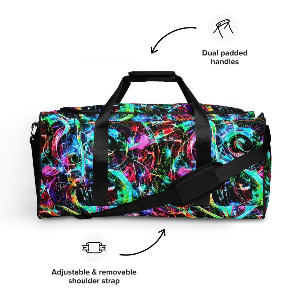 Futuristic Fever on Duffle Bag — Front