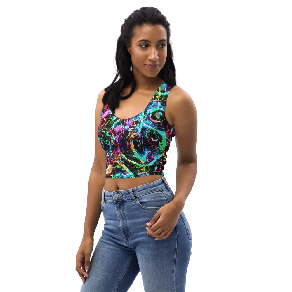 Futuristic Fever on Crop Top — Left Front