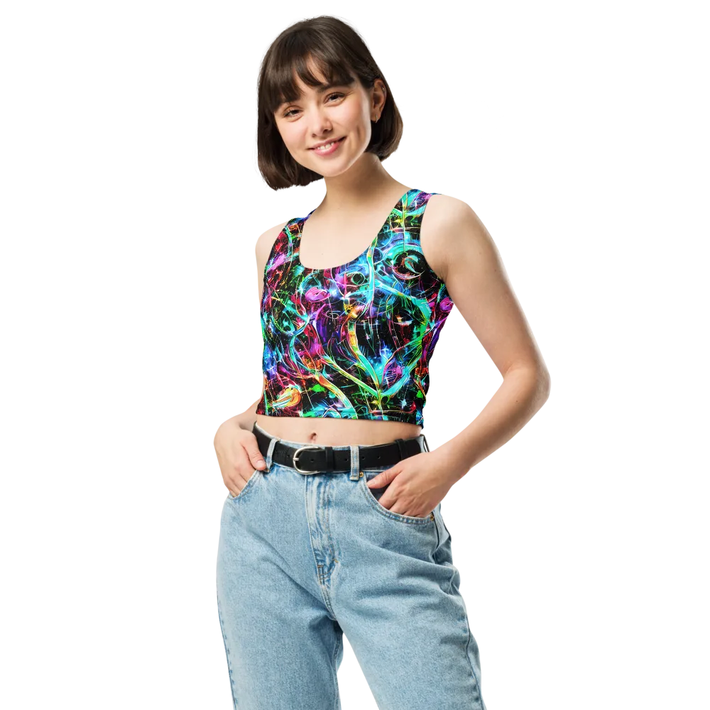 Futuristic Fever on Crop Top — Front