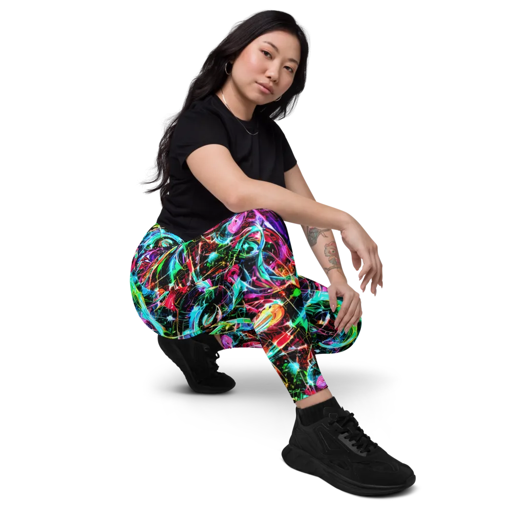 Futuristic Fever on Leggings with Pockets — Right Front