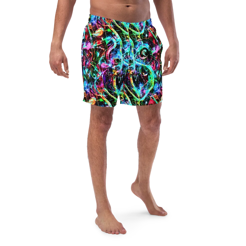 Futuristic Fever on Swim Trunks — Front