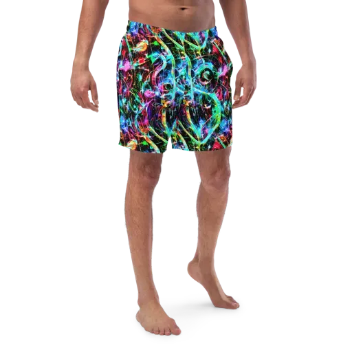 Futuristic Fever on a Swim Trunks