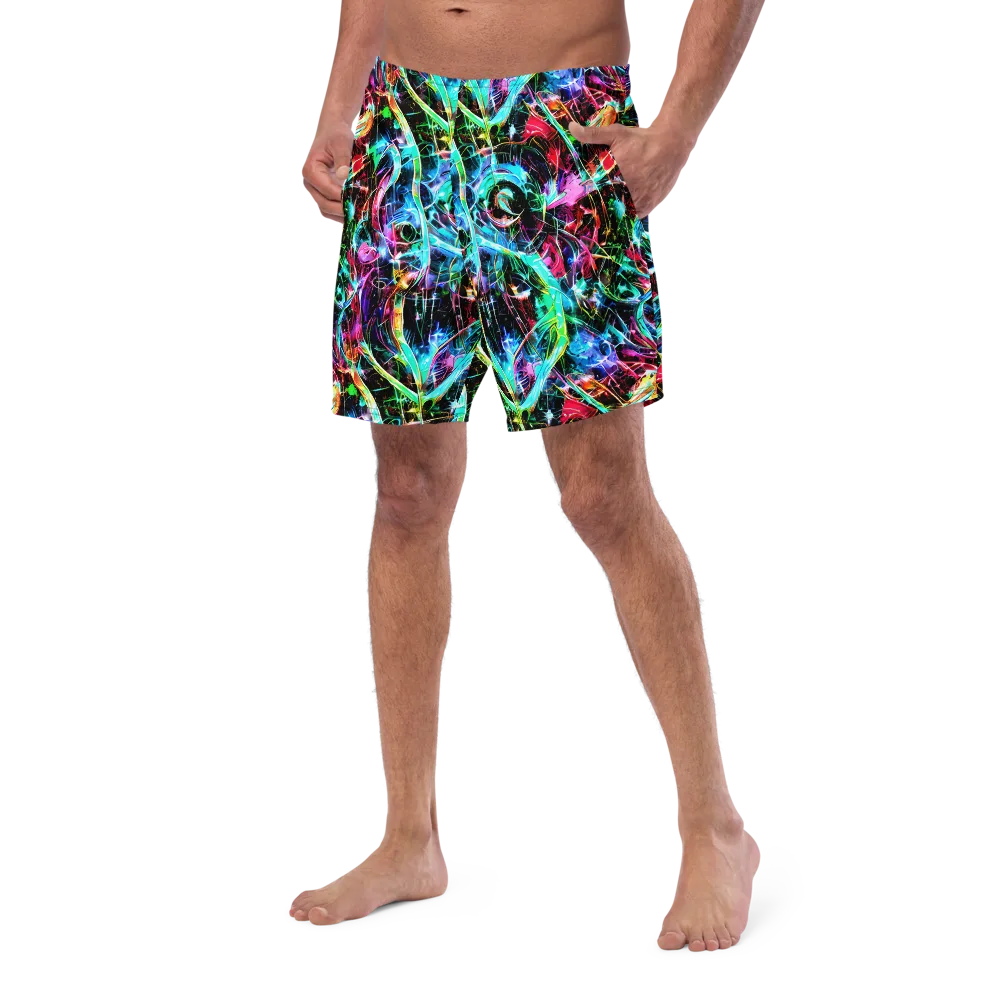 Futuristic Fever on Swim Trunks — Left Front