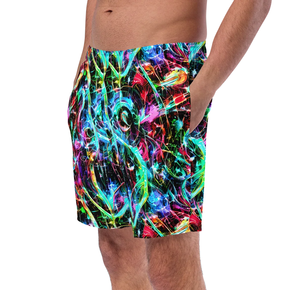 Futuristic Fever on Swim Trunks — Left Front