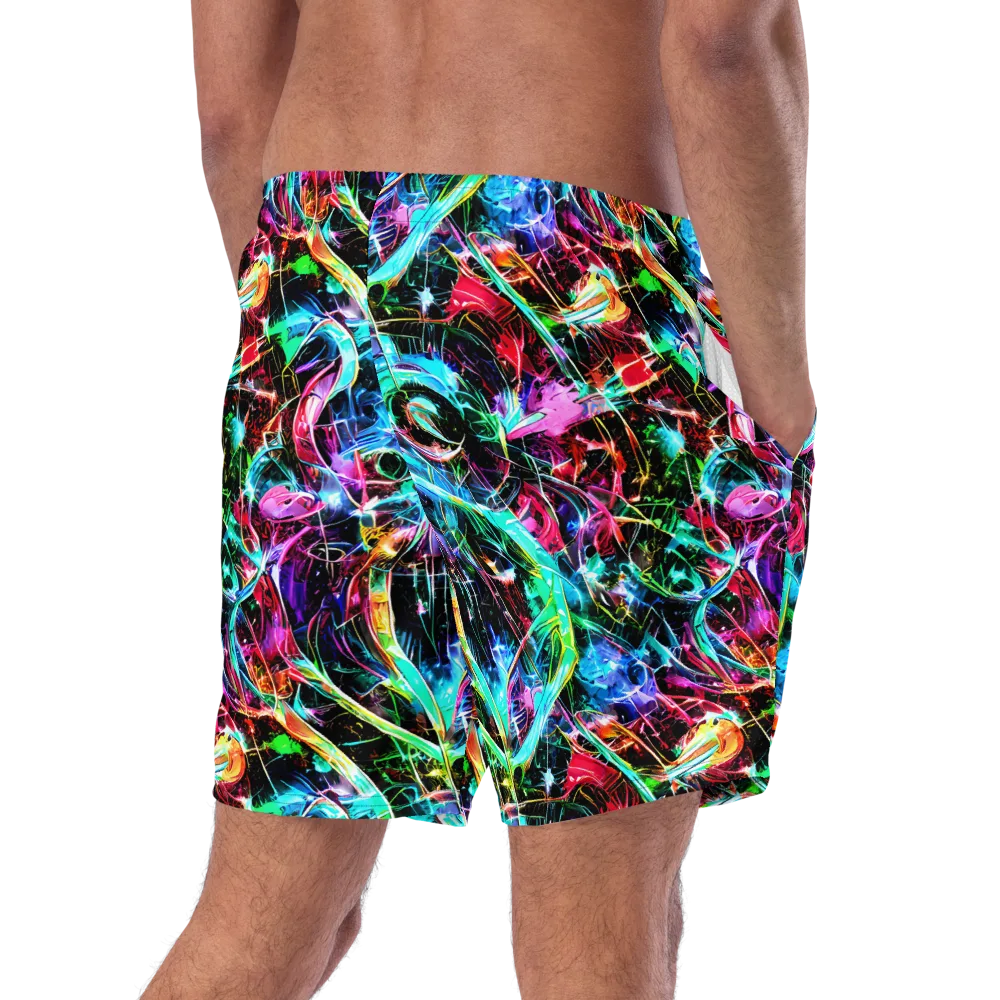 Futuristic Fever on Swim Trunks — Right Back