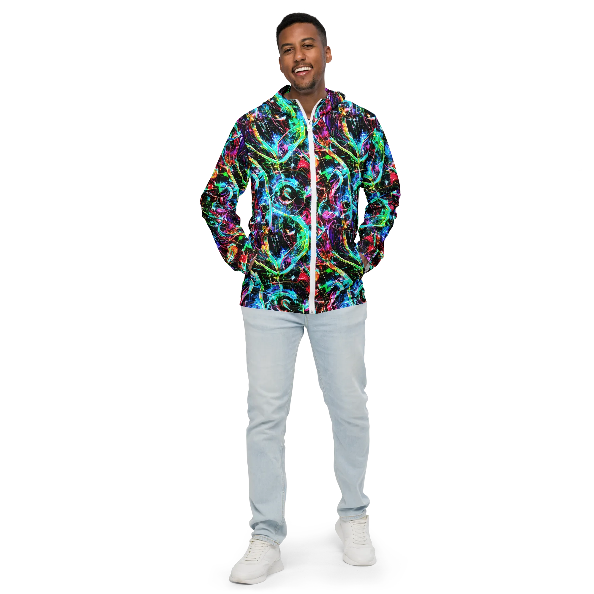 Futuristic Fever on Men's Windbreaker — Front