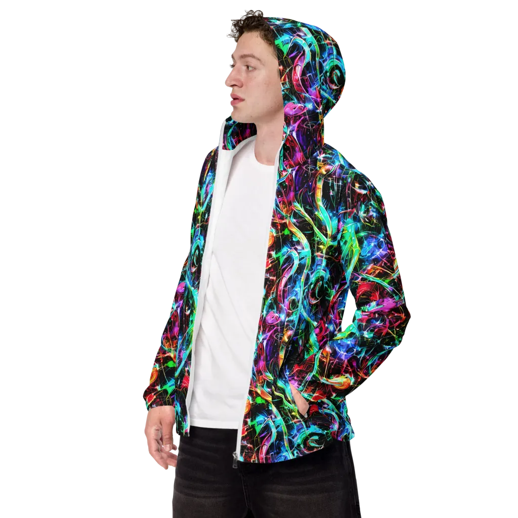 Futuristic Fever on Men's Windbreaker — Left Front