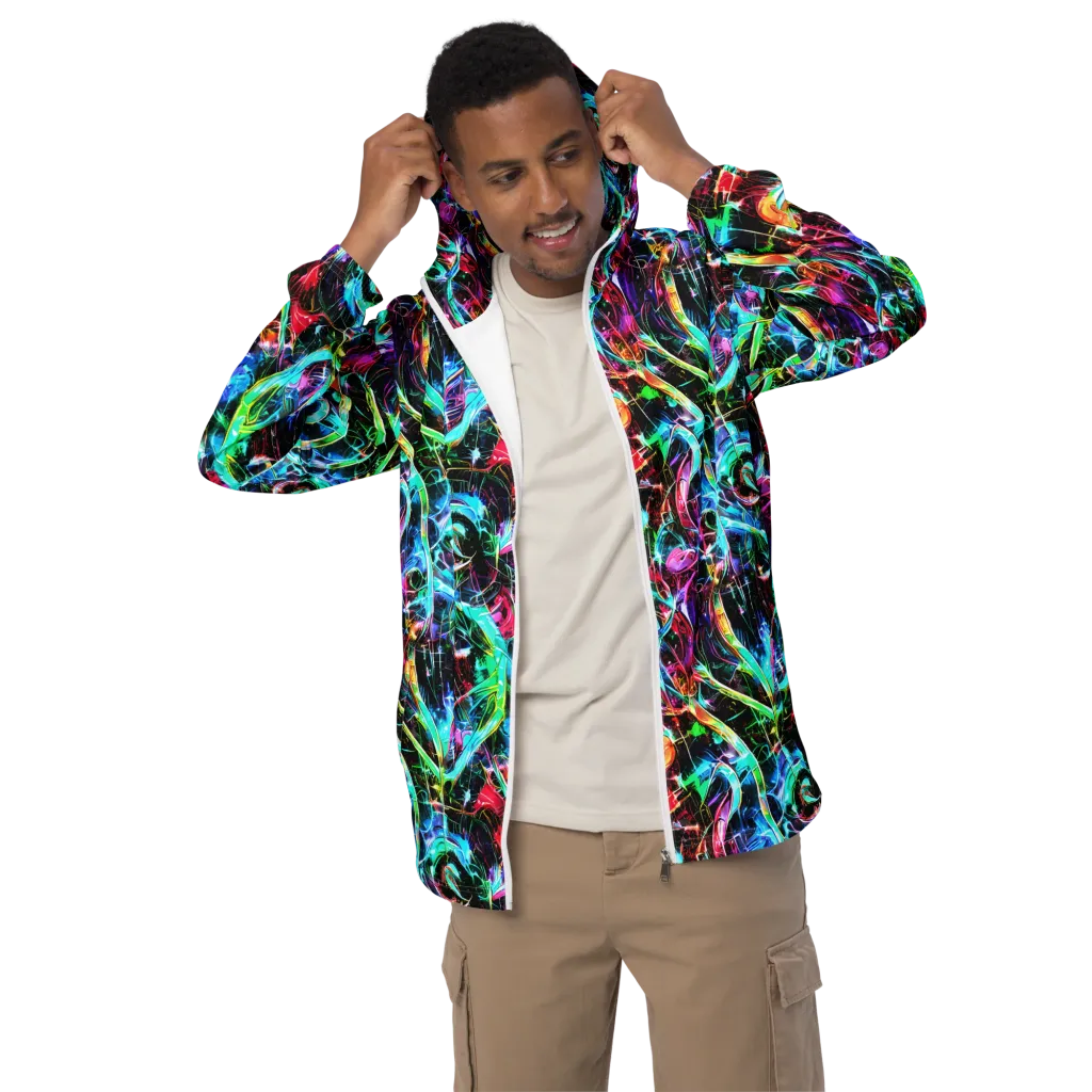 Futuristic Fever on Men's Windbreaker — Front