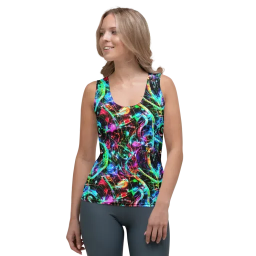 Futuristic Fever on a Women's Tank Top