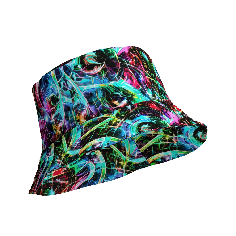 Futuristic Fever on Reversible Bucket Hat — Product details Outside