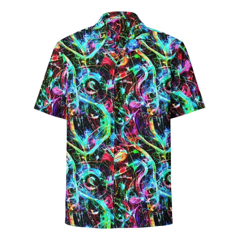 Futuristic Fever on Button Shirt — Front