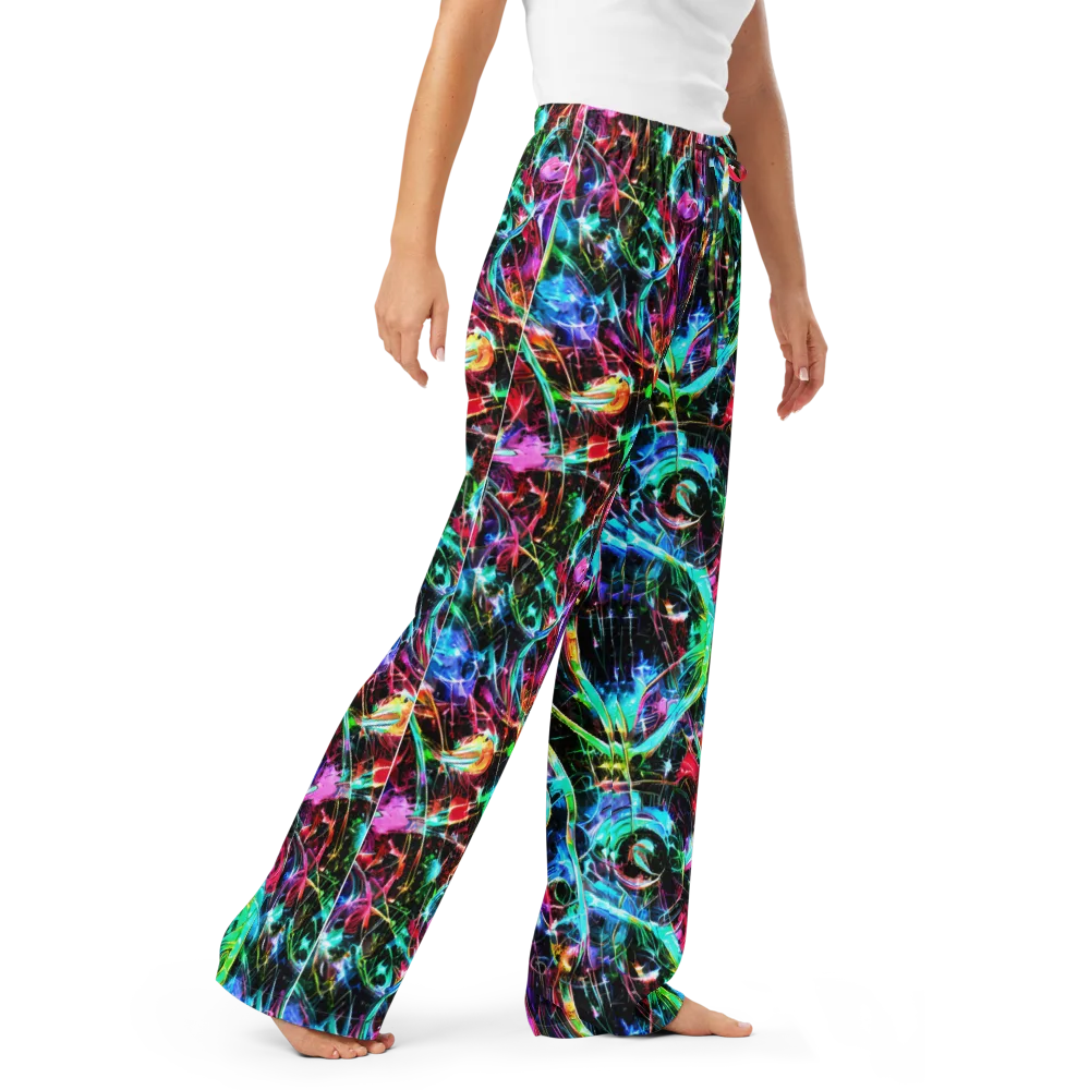 Futuristic Fever on Women's Pajama Pants — Right Front