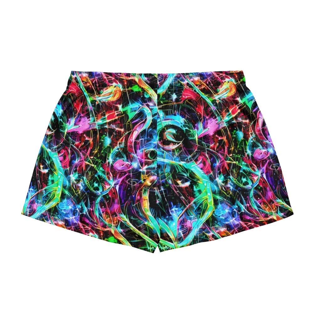 Futuristic Fever on Women's Pajama Shorts — Back