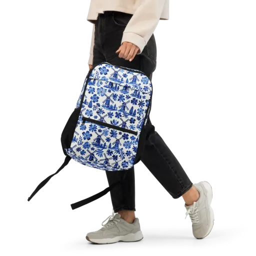 Cobalt Windmill Garden on a Utility Backpack
