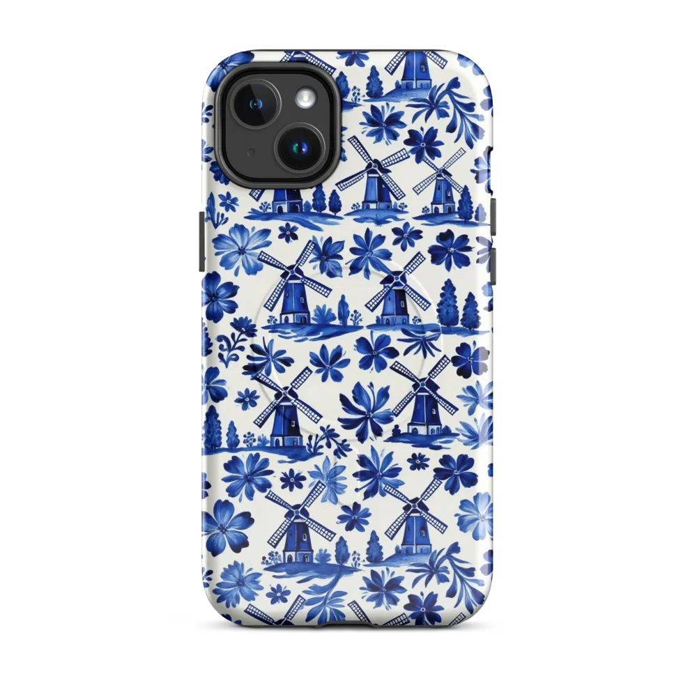 Cobalt Windmill Garden on MagSafe Tough Case for iPhone® — Front