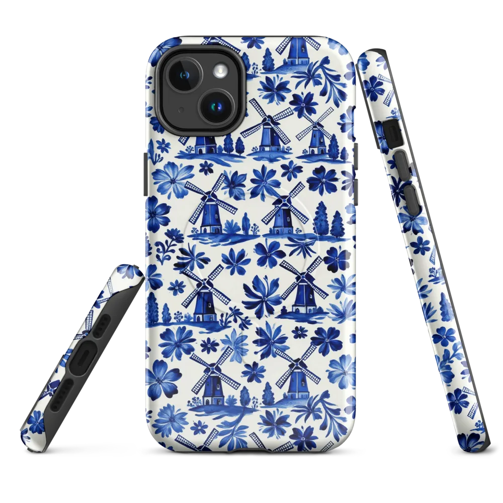 Cobalt Windmill Garden on MagSafe Tough Case for iPhone® — Front