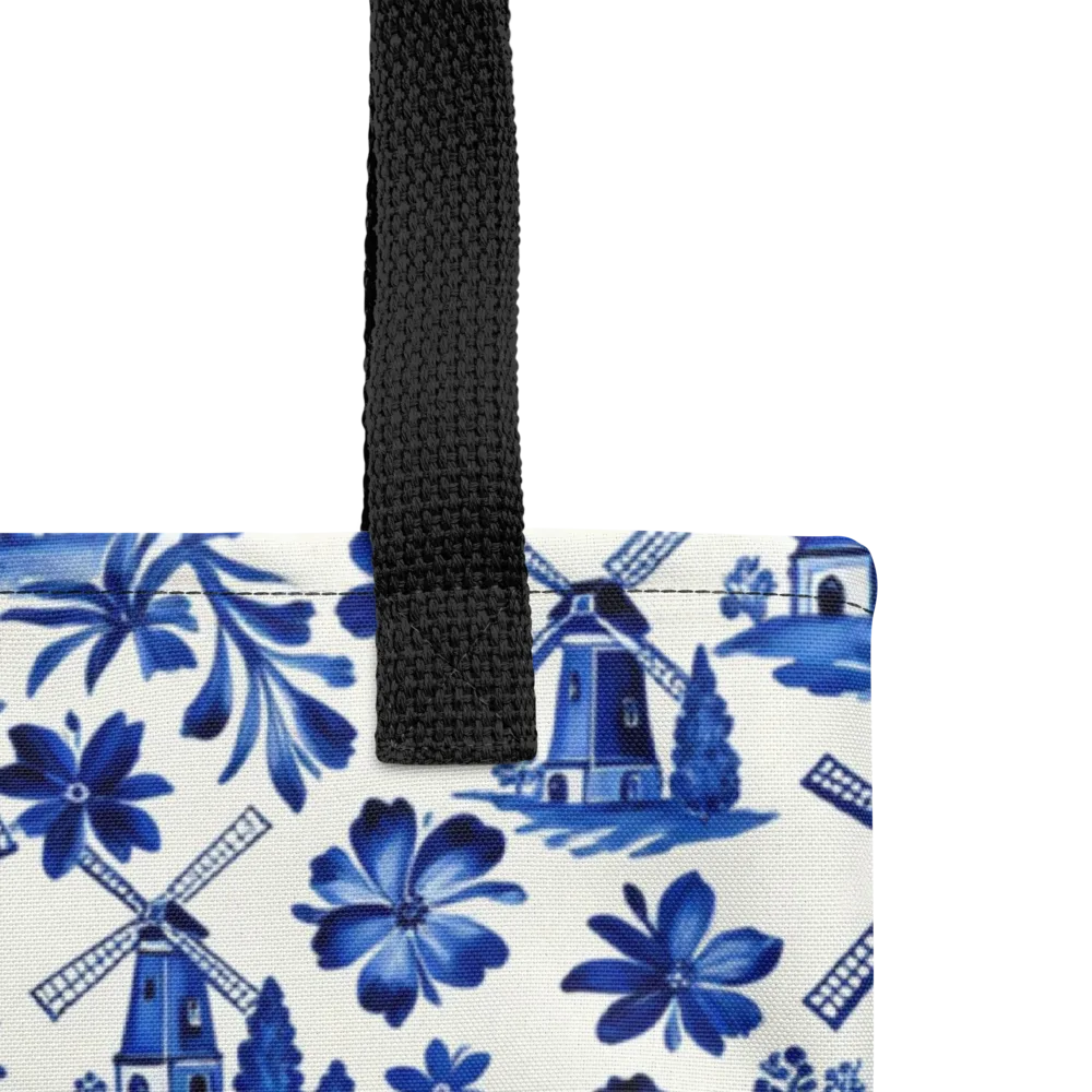 Cobalt Windmill Garden on Tote Bag — Product details