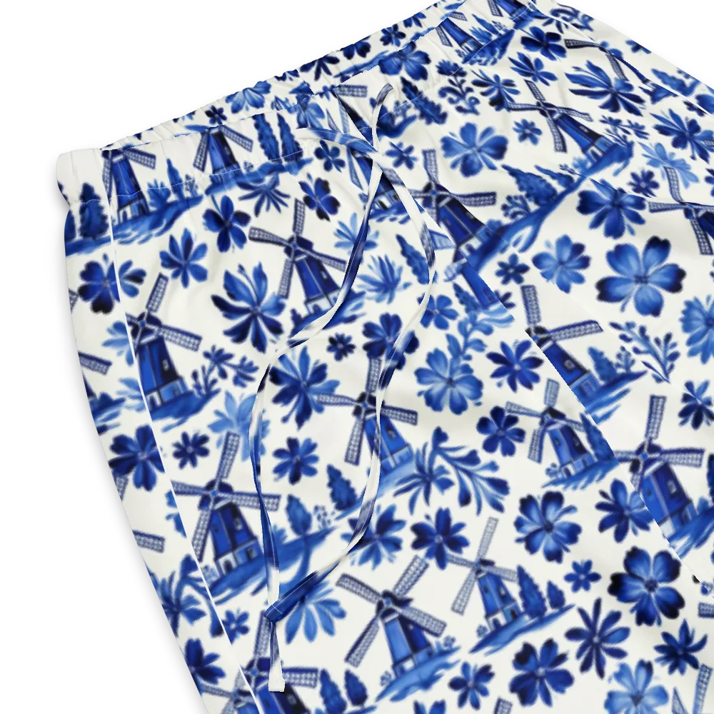 Cobalt Windmill Garden on Women's Pajama Pants — Product details