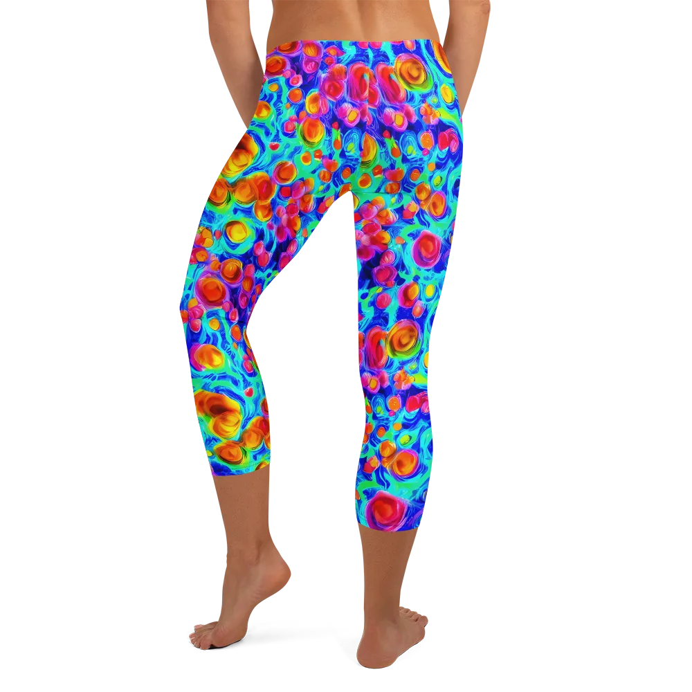 Molten Confetti on Capri Leggings — Back