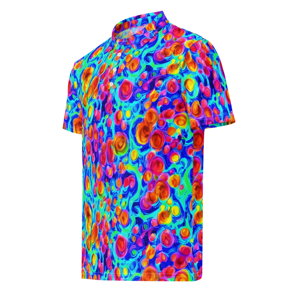 Molten Confetti on Men's Slim Fit Polo Shirt — Left Front