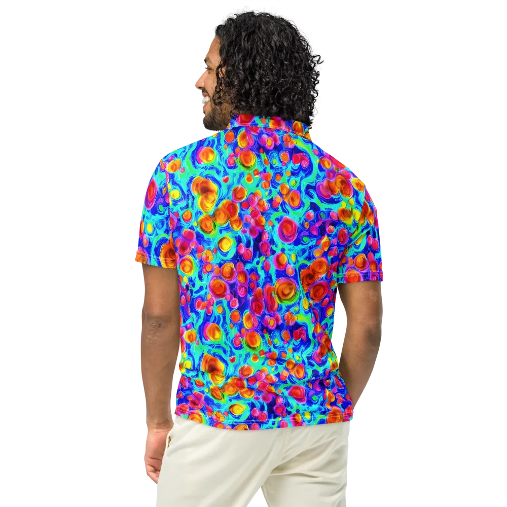 Molten Confetti on Men's Slim Fit Polo Shirt — Back