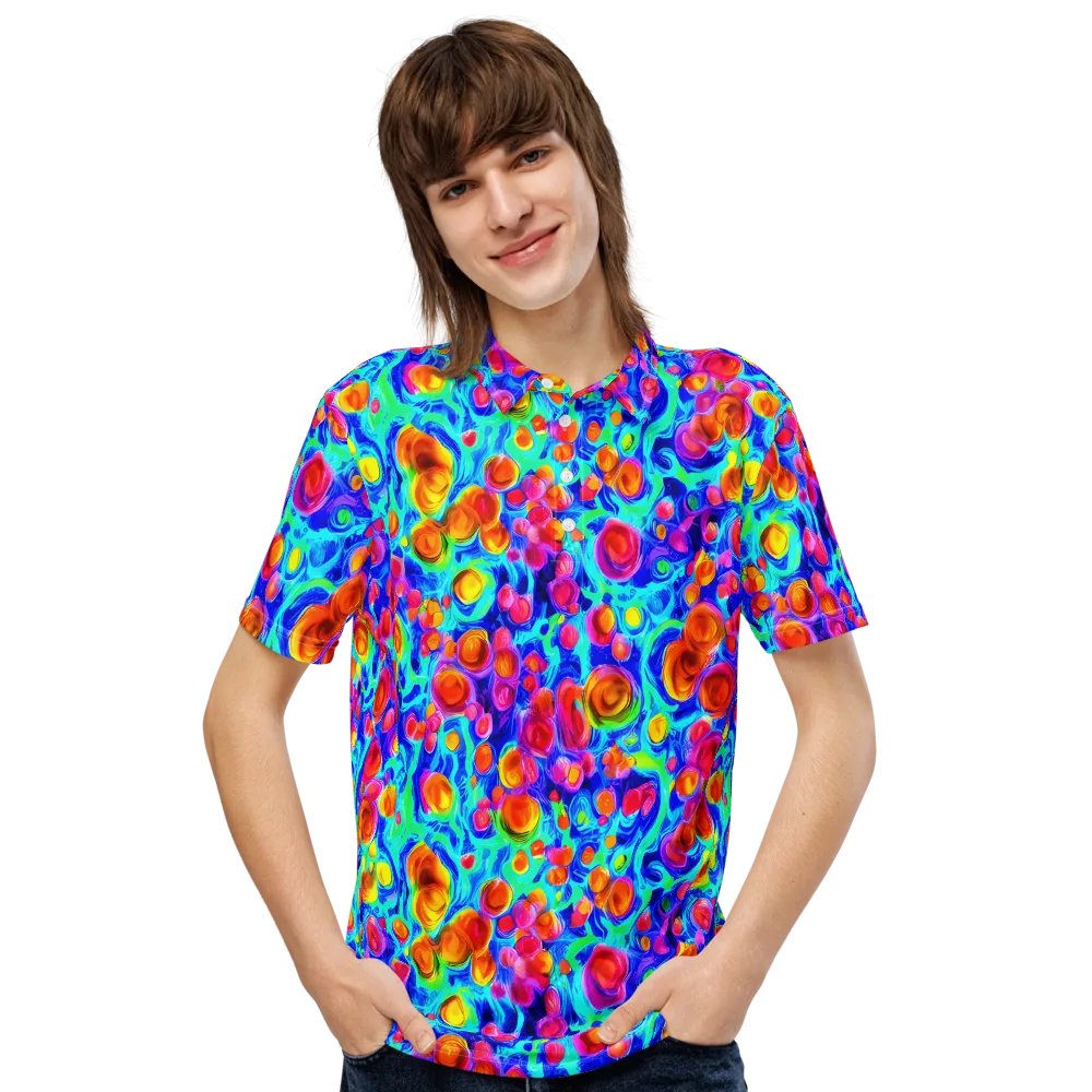 Molten Confetti on Men's Slim Fit Polo Shirt — Front
