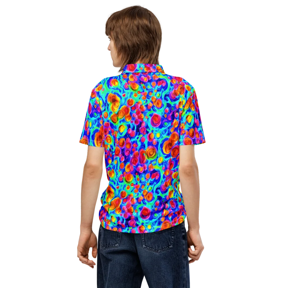 Molten Confetti on Men's Slim Fit Polo Shirt — Back