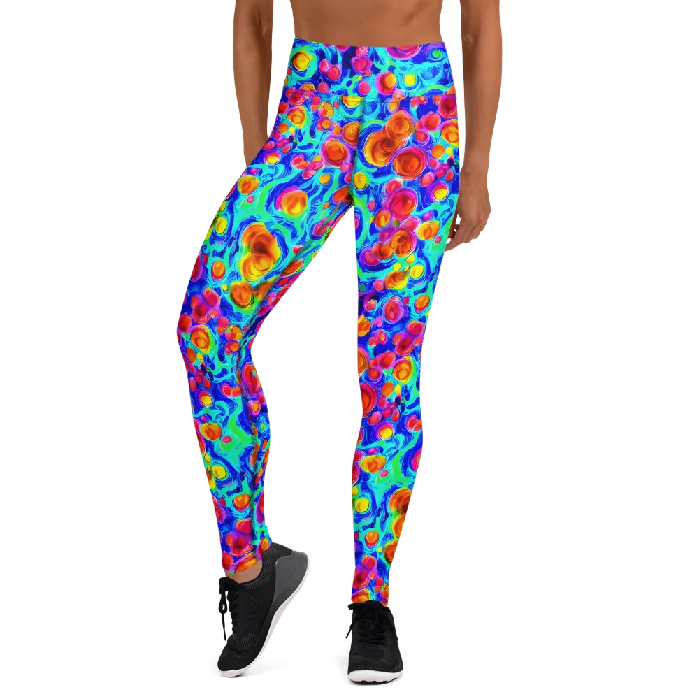 Molten Confetti on Yoga Leggings — Front