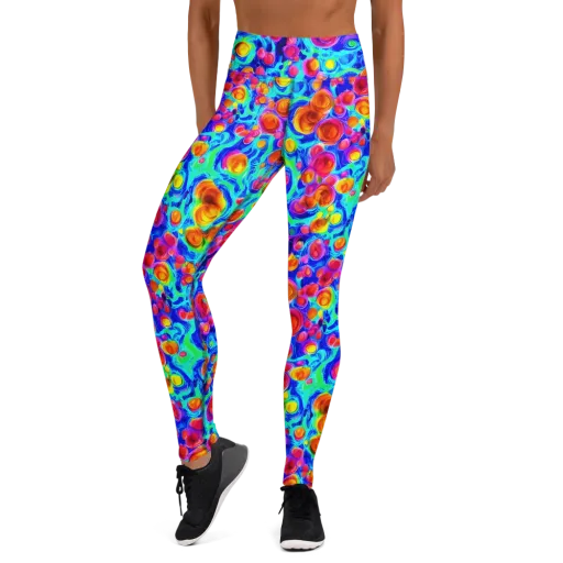 Molten Confetti on a Yoga Leggings
