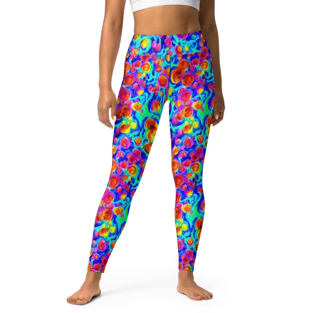 Molten Confetti on Yoga Leggings — Front
