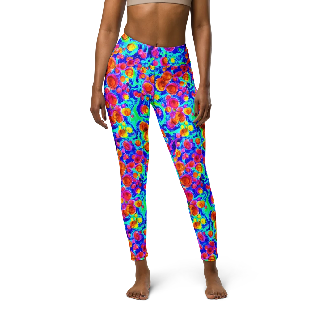 Molten Confetti on Yoga Leggings — Front
