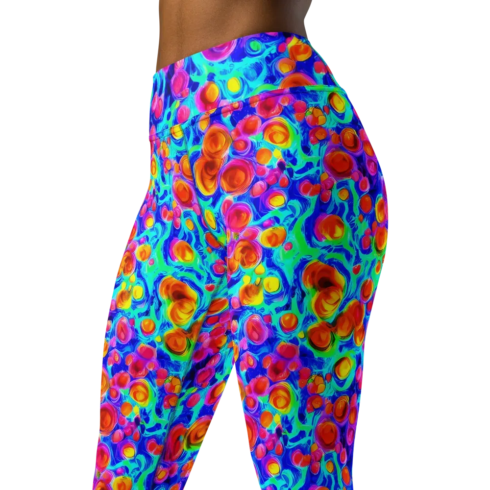 Molten Confetti on Yoga Leggings — Left Front