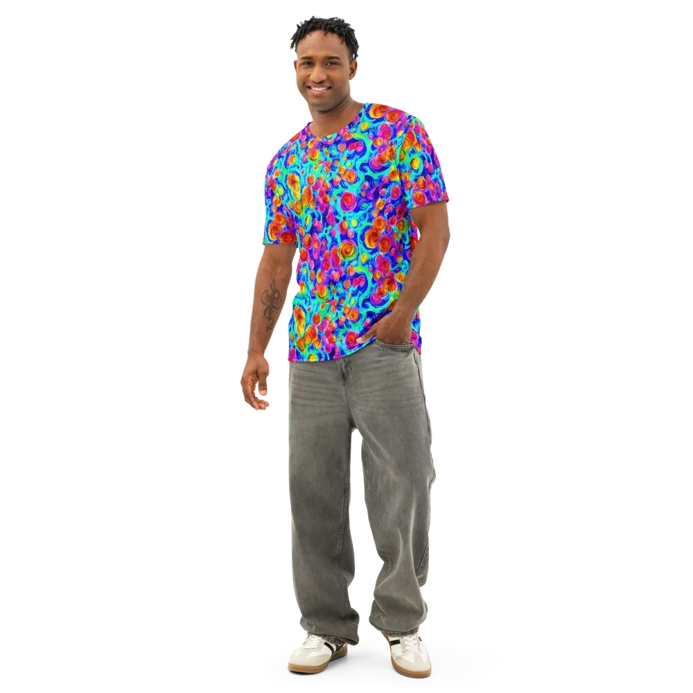 Molten Confetti on Men's Cotton Crew Neck T-Shirt — Front