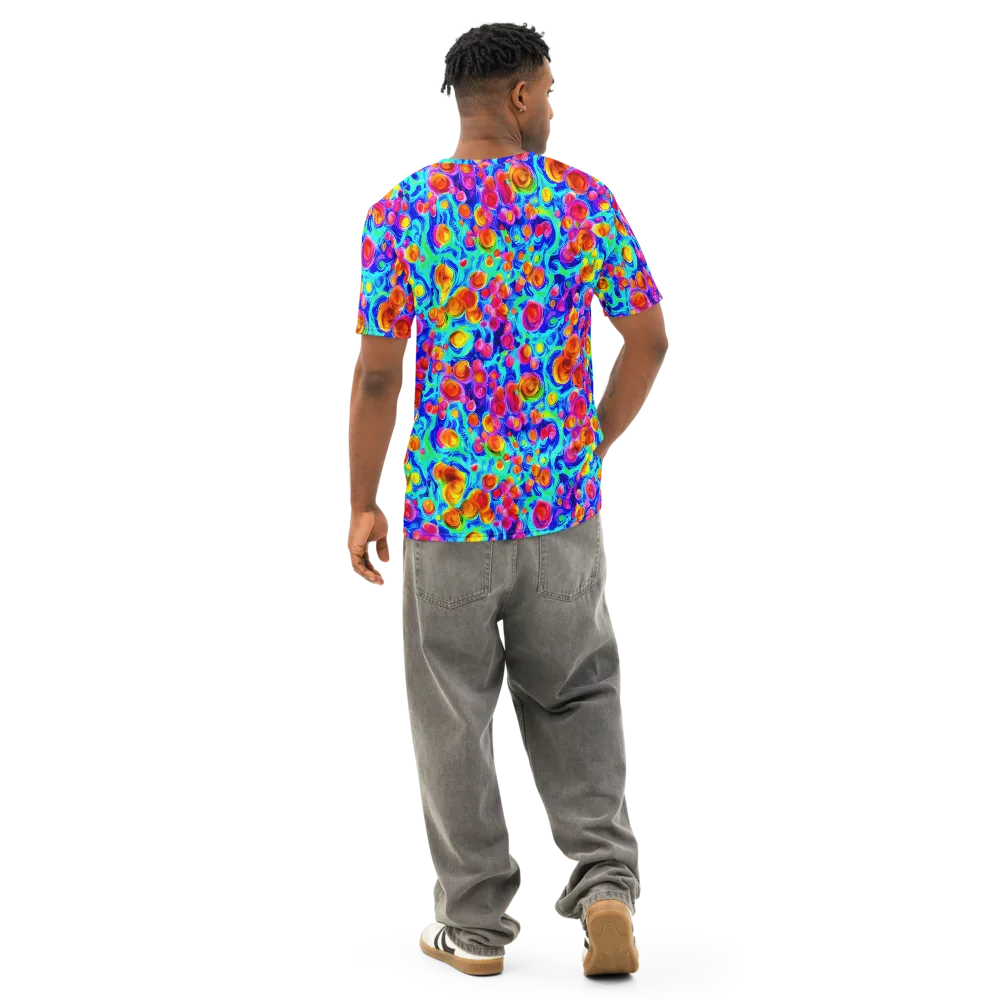 Molten Confetti on Men's Cotton Crew Neck T-Shirt — Back