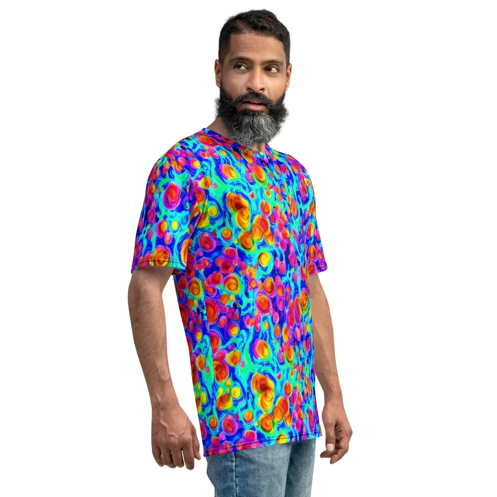Molten Confetti on Men's Crew Neck T-Shirt — Right
