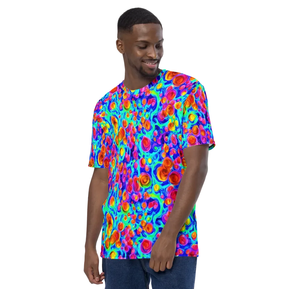 Molten Confetti on Men's Crew Neck T-Shirt — Left