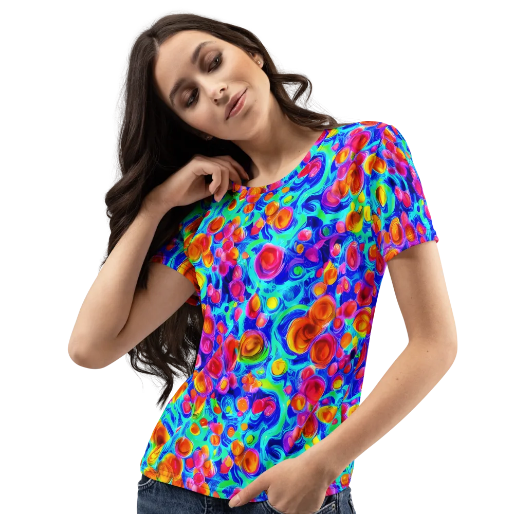 Molten Confetti on Women's Crew Neck T-Shirt — Left Front