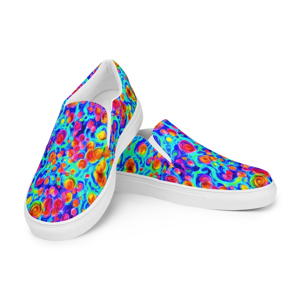 Molten Confetti on Men's Slip-On Canvas Shoes — Left Front