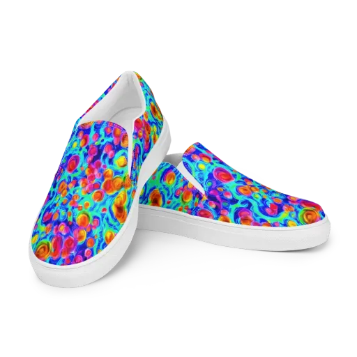 Molten Confetti on a Men's Slip-On Canvas Shoes