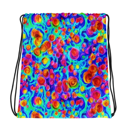 Molten Confetti on a Drawstring Bag