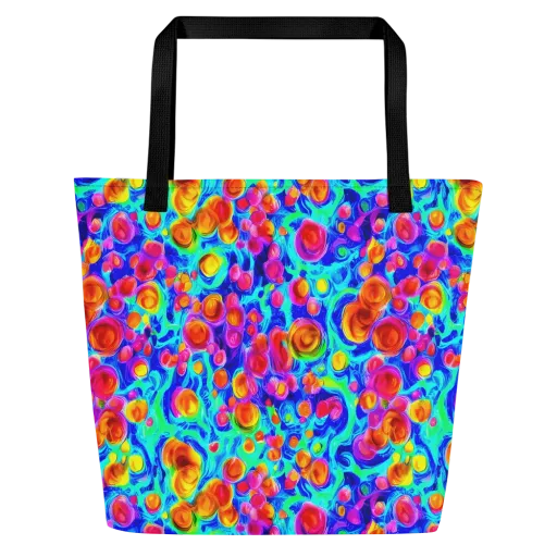 Molten Confetti on a Large Tote Bag W/ Pocket